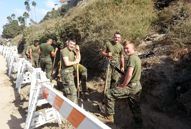 Marine work crew