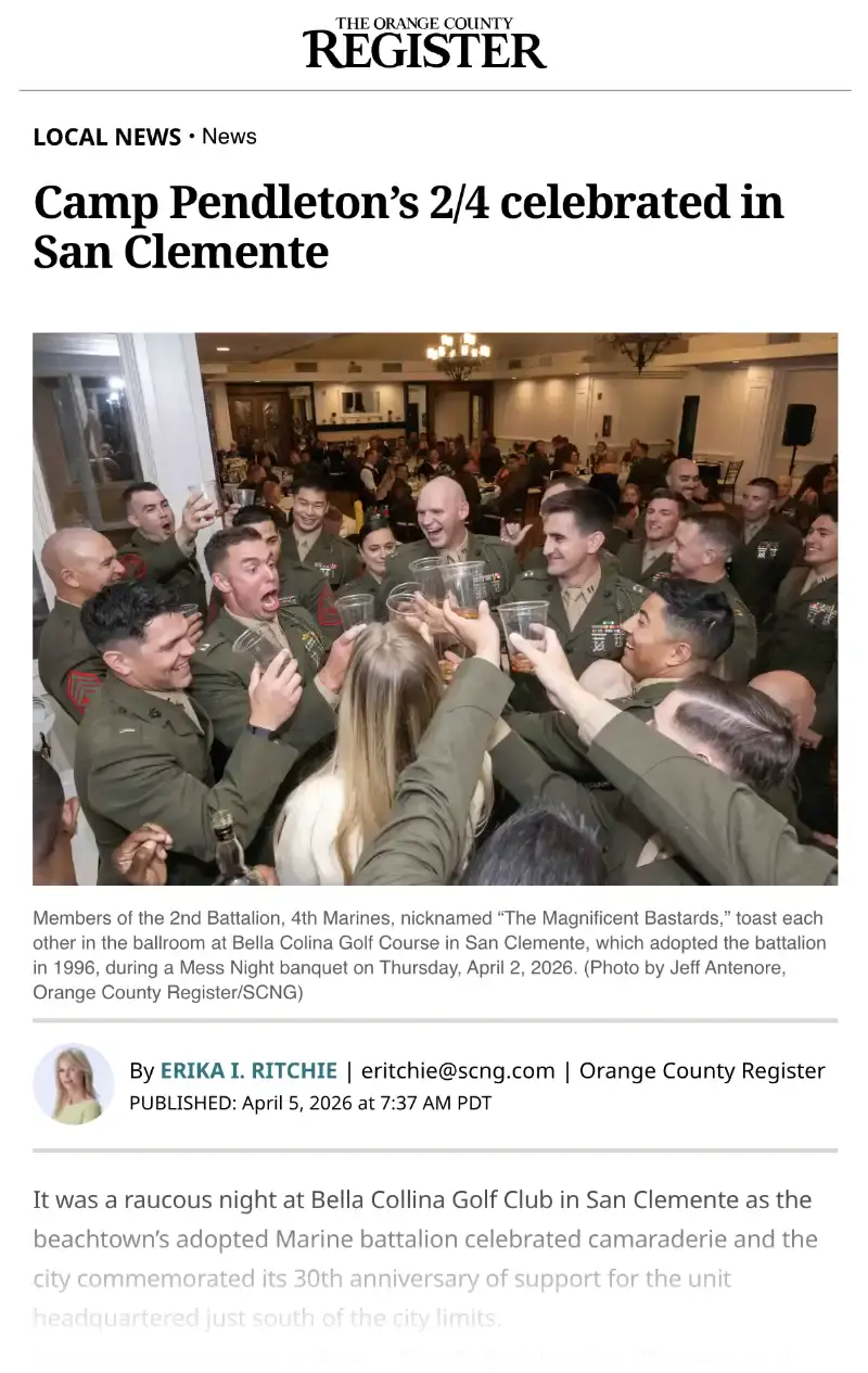 Camp Pendleton's 2/4 celebrated in San Clemente